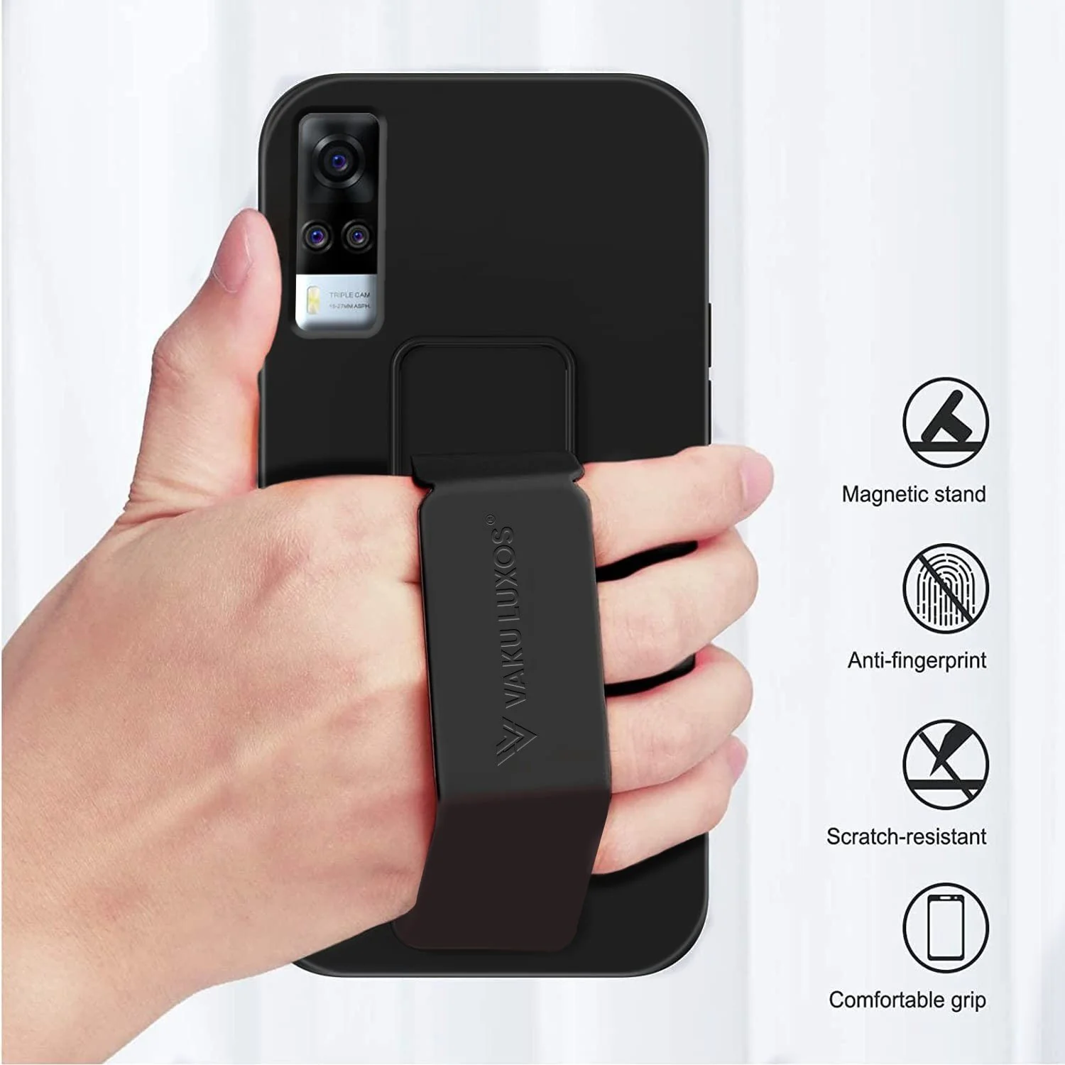 Vaku ® Vivo Y53s Harbor Grip Multi-Functional TPU Back Cover - Image 6