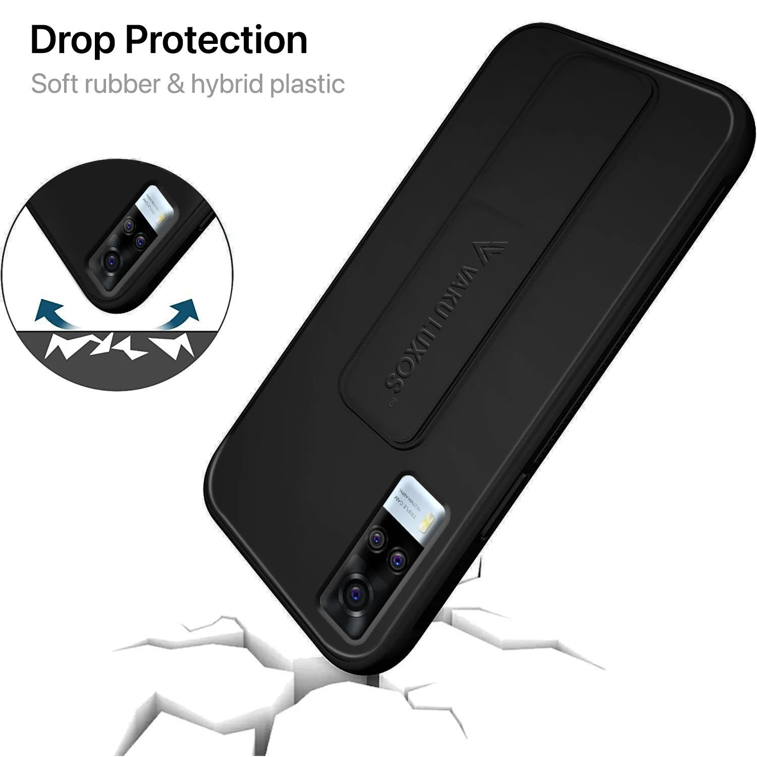 Vaku ® Vivo Y53s Harbor Grip Multi-Functional TPU Back Cover - Image 9
