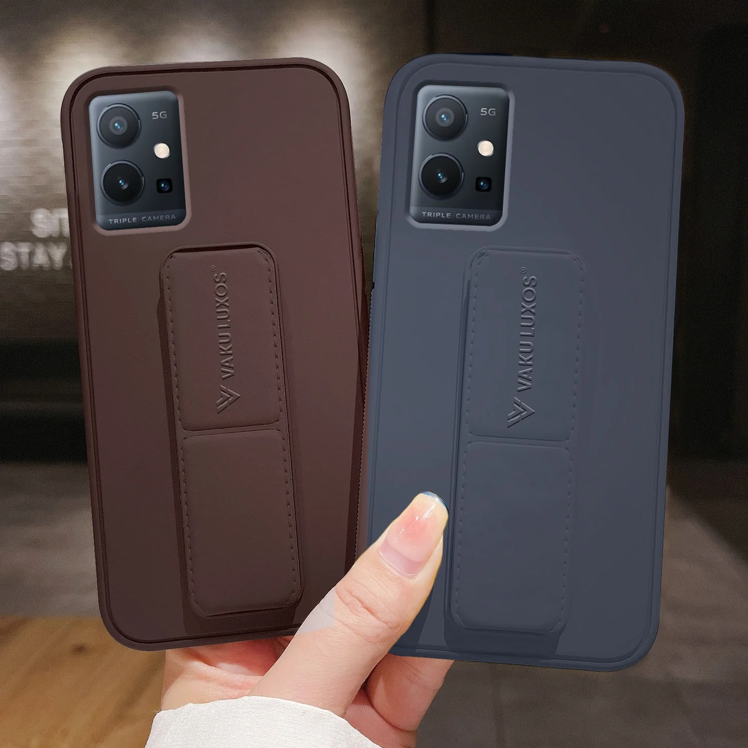Vaku ® Vivo Y75 / T1 5G Harbor Grip Multi-Functional TPU Back Cover - Image 6