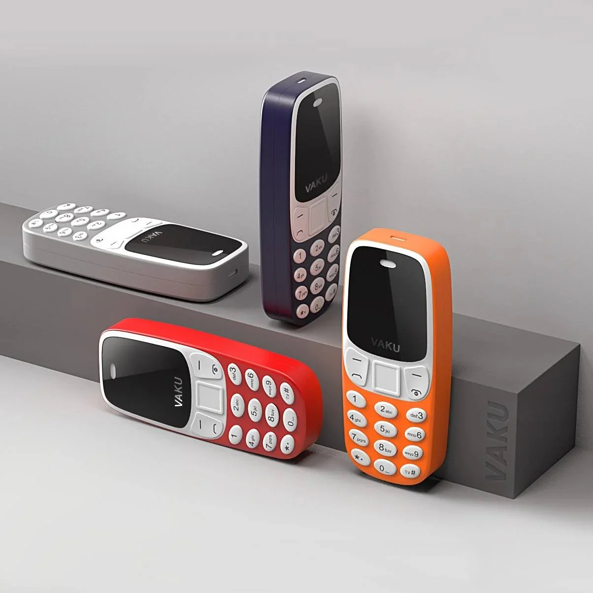 VAKU World's smallest Dual-Sim NANO phone with Voice changer, Alarm, Bluetooth etc