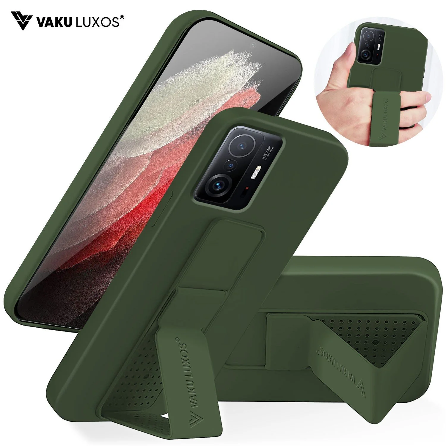 Vaku ® Xiaomi 11T Pro Harbor Grip Multi-Functional TPU Back Cover - Image 4