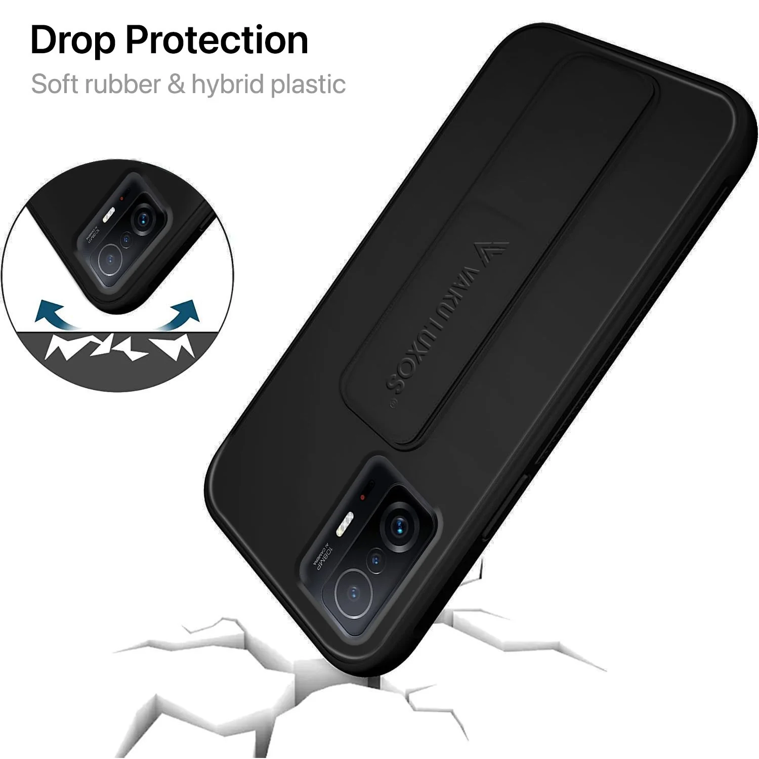 Vaku ® Xiaomi 11T Pro Harbor Grip Multi-Functional TPU Back Cover - Image 9