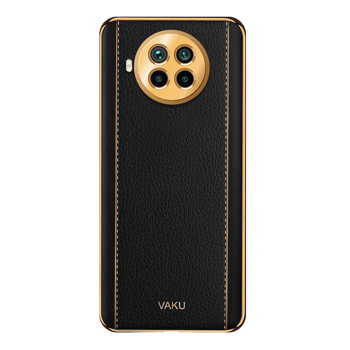 Vaku® Xiaomi Mi 10i 5G Luxemberg Series Leather Stitched Gold Electroplated Soft TPU Back Cover - Image 11