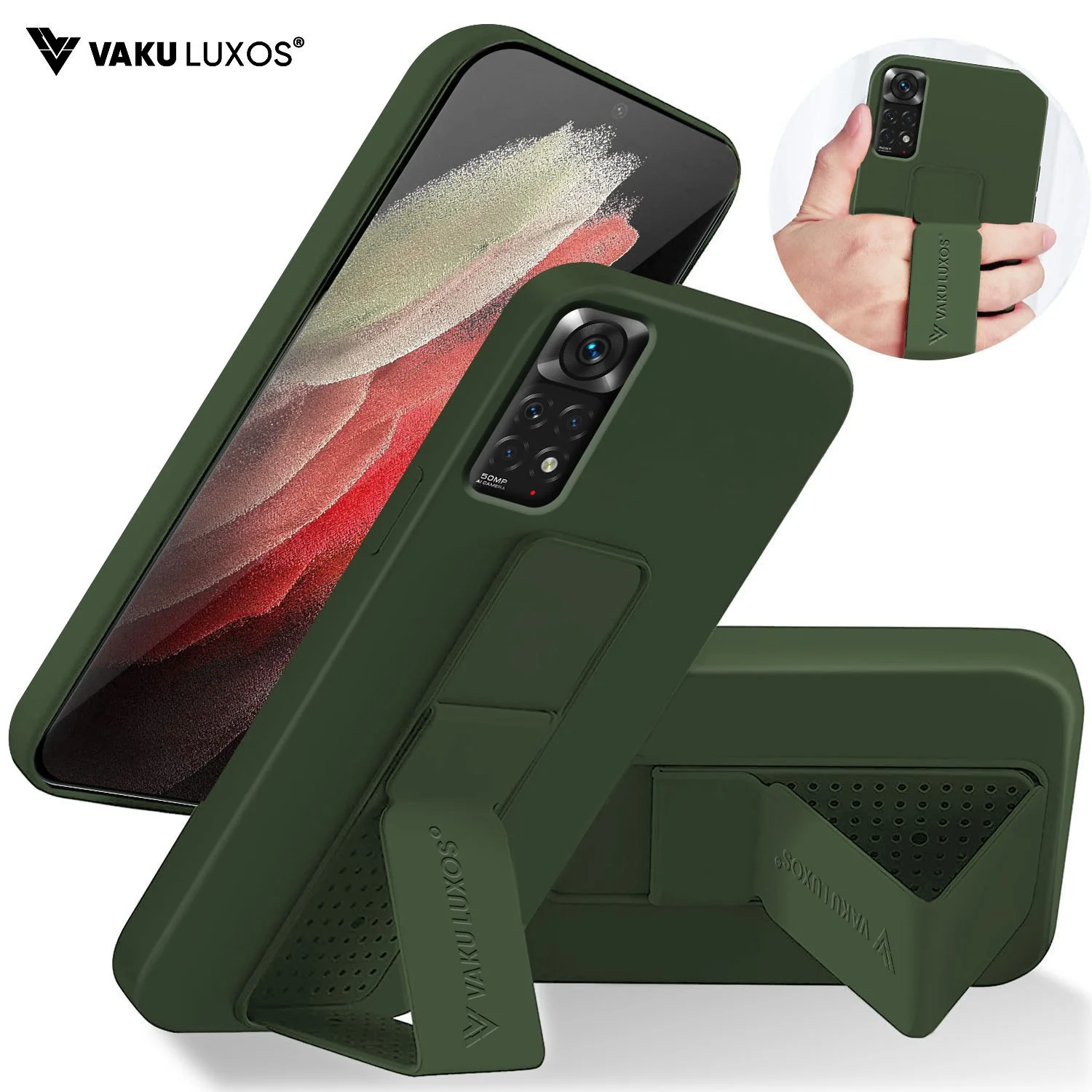 Vaku ® Xiaomi Redmi Note 11/11S Harbor Grip Multi-Functional TPU Back Cover - Image 6